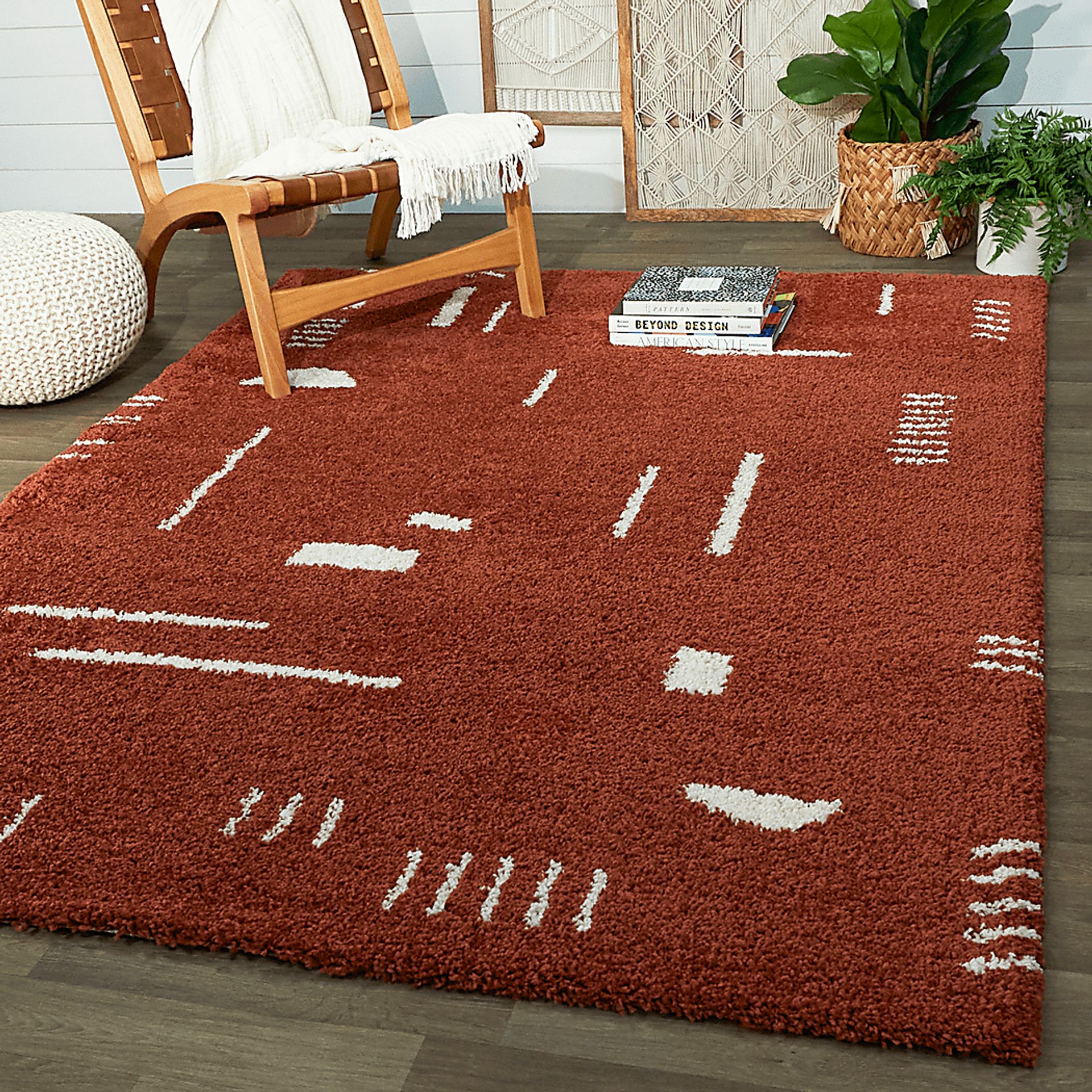 Kids Pailoap Rust/White 5'3 x 7' Rug - Image 2