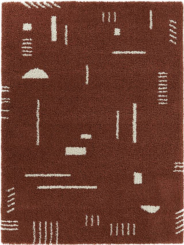 Kids Pailoap Rust/White 5'3 x 7' Rug - Thumbnail - Image 1