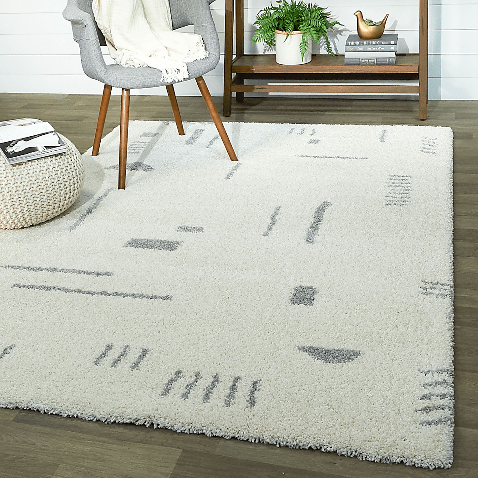 Kids Pailoap White/Gray 5'3 x 7' Rug - Image 2