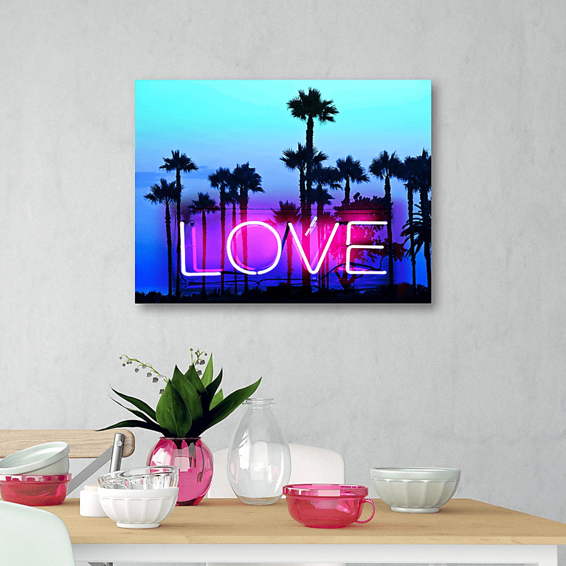 Kids Palm Beach Road Blue Artwork - Image 2