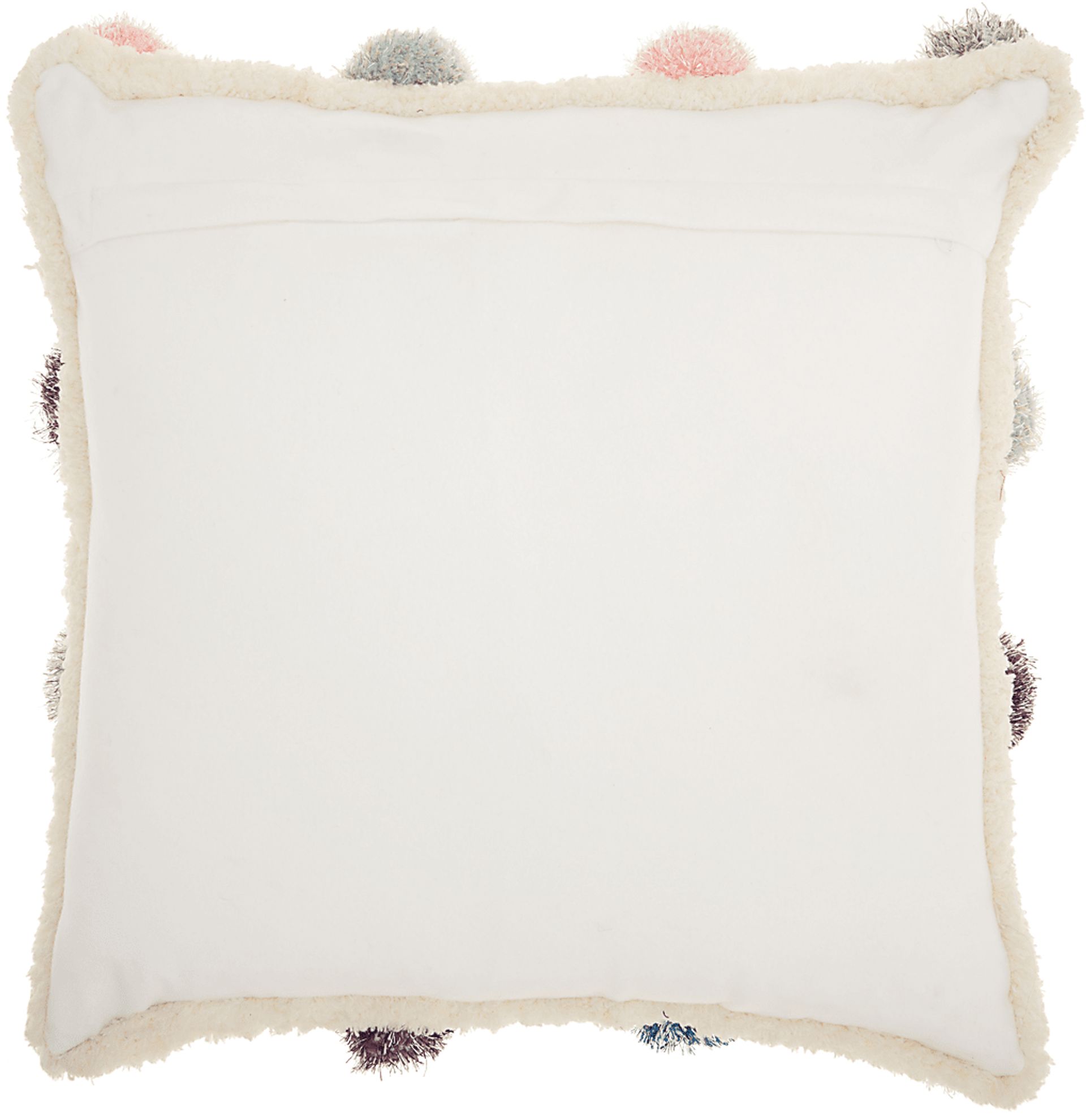 Kids Parallel Poms Beige Accent Pillow - Image 2