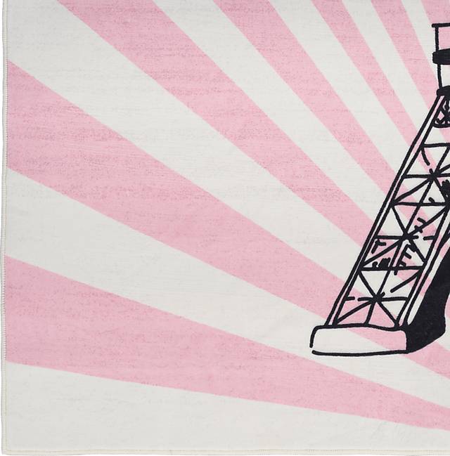 Kids Paris Fashionista Pink 4' x 6' Rug - Thumbnail - Image 5
