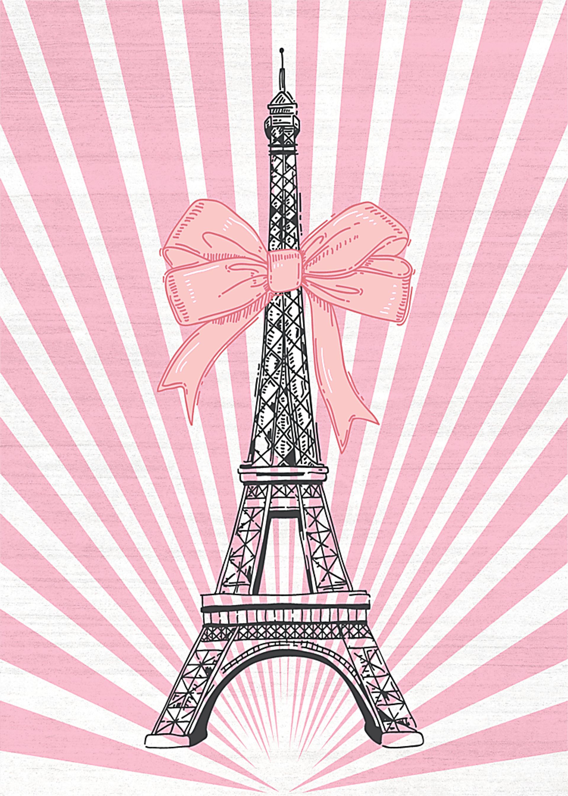 Kids Paris Fashionista Pink 6'6 x 9'2 Rug - Image 1