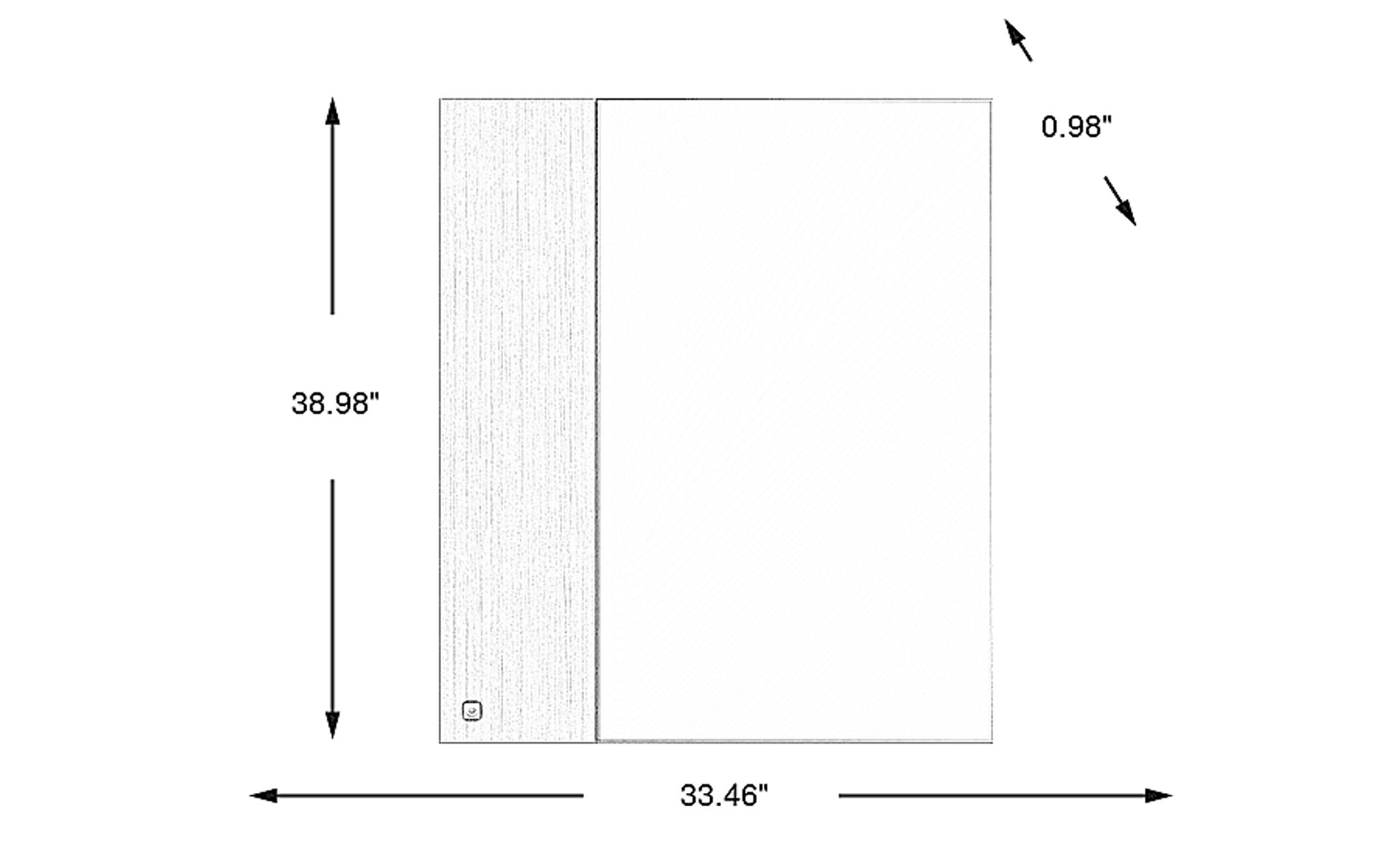 Dimension Image. Please refer to the Dimension Tab on this page for dimension details.