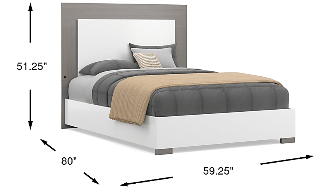 Kids Park Peak White Full Panel Bed