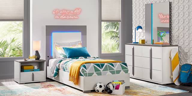 Kids Park Peak White Twin Panel Bed - Thumbnail - Image 2