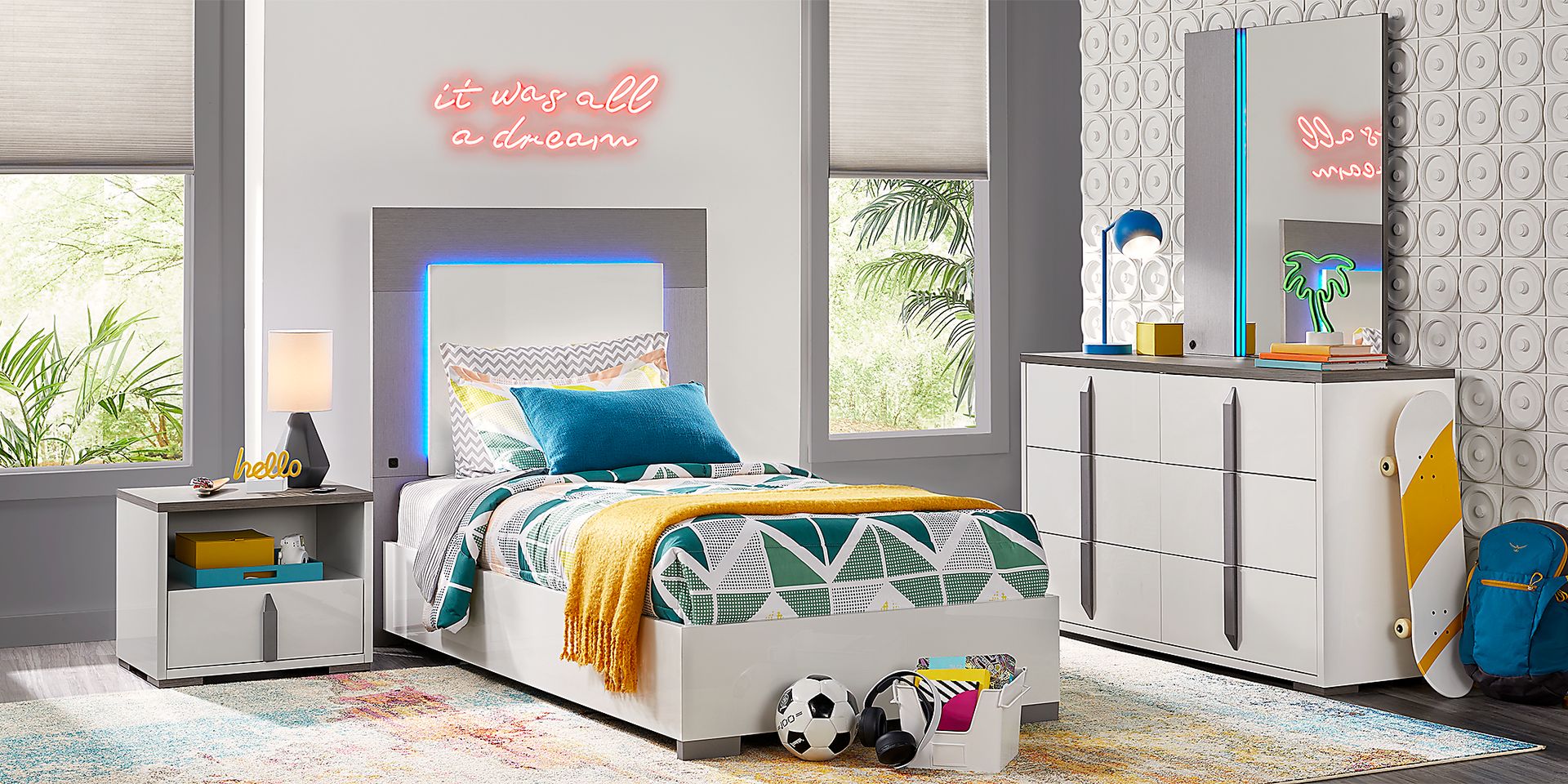 Kids Park Peak White Twin Panel Bed - Image 2