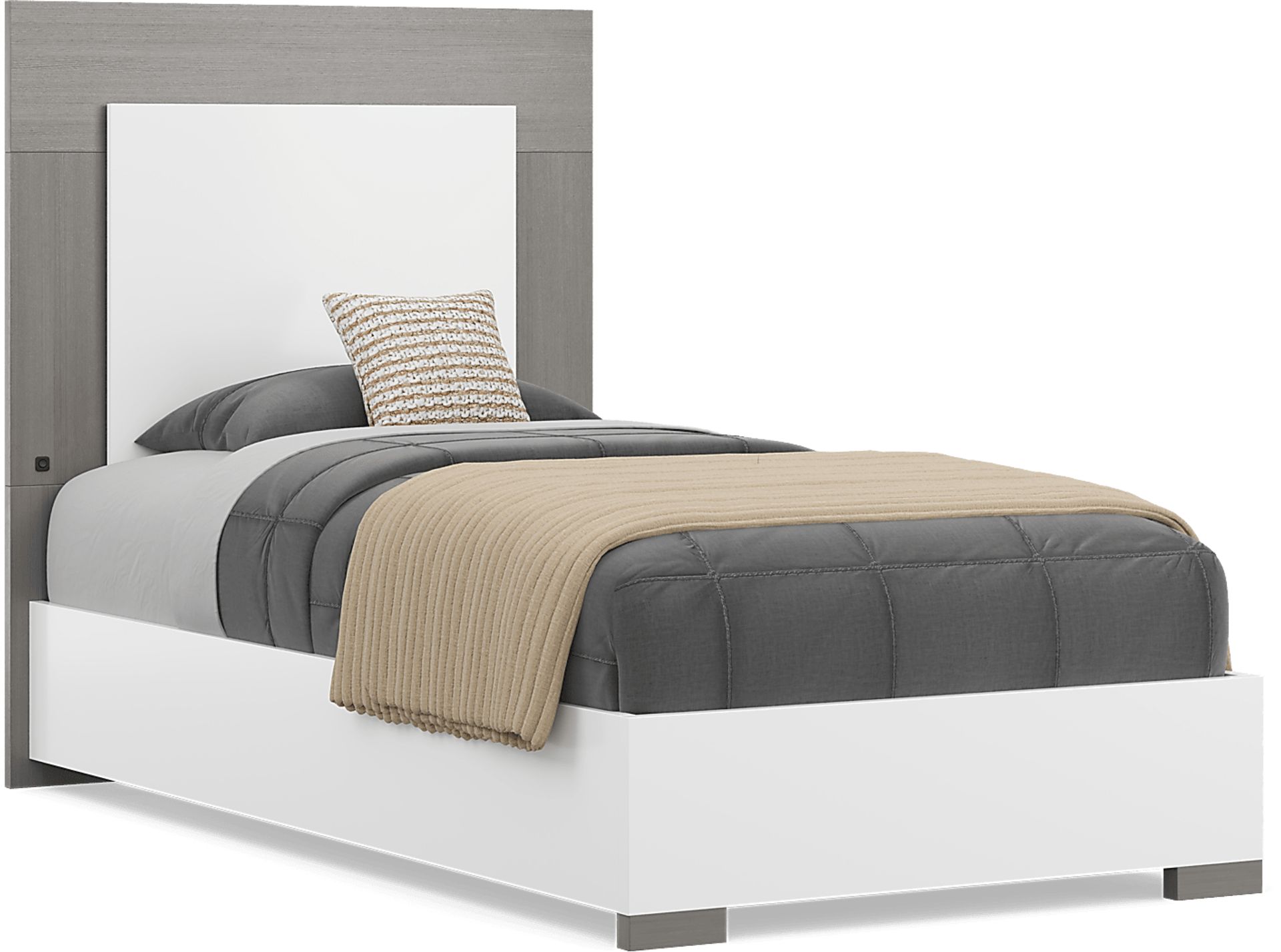 Kids Park Peak White Twin XL Panel Bed - Image 1