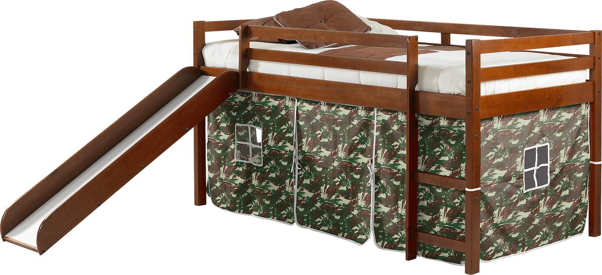 Kids Parman Camo Twin Tent Loft Bed