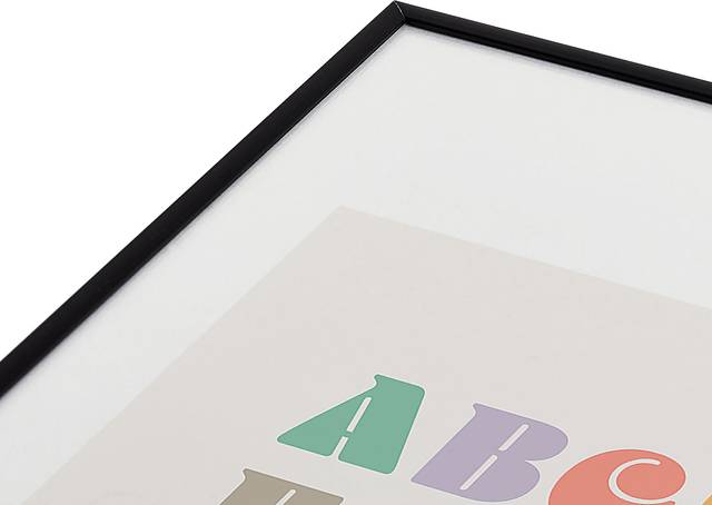 Kids Pastel ABCs Cream Metal Framed Print - Thumbnail - Image 3