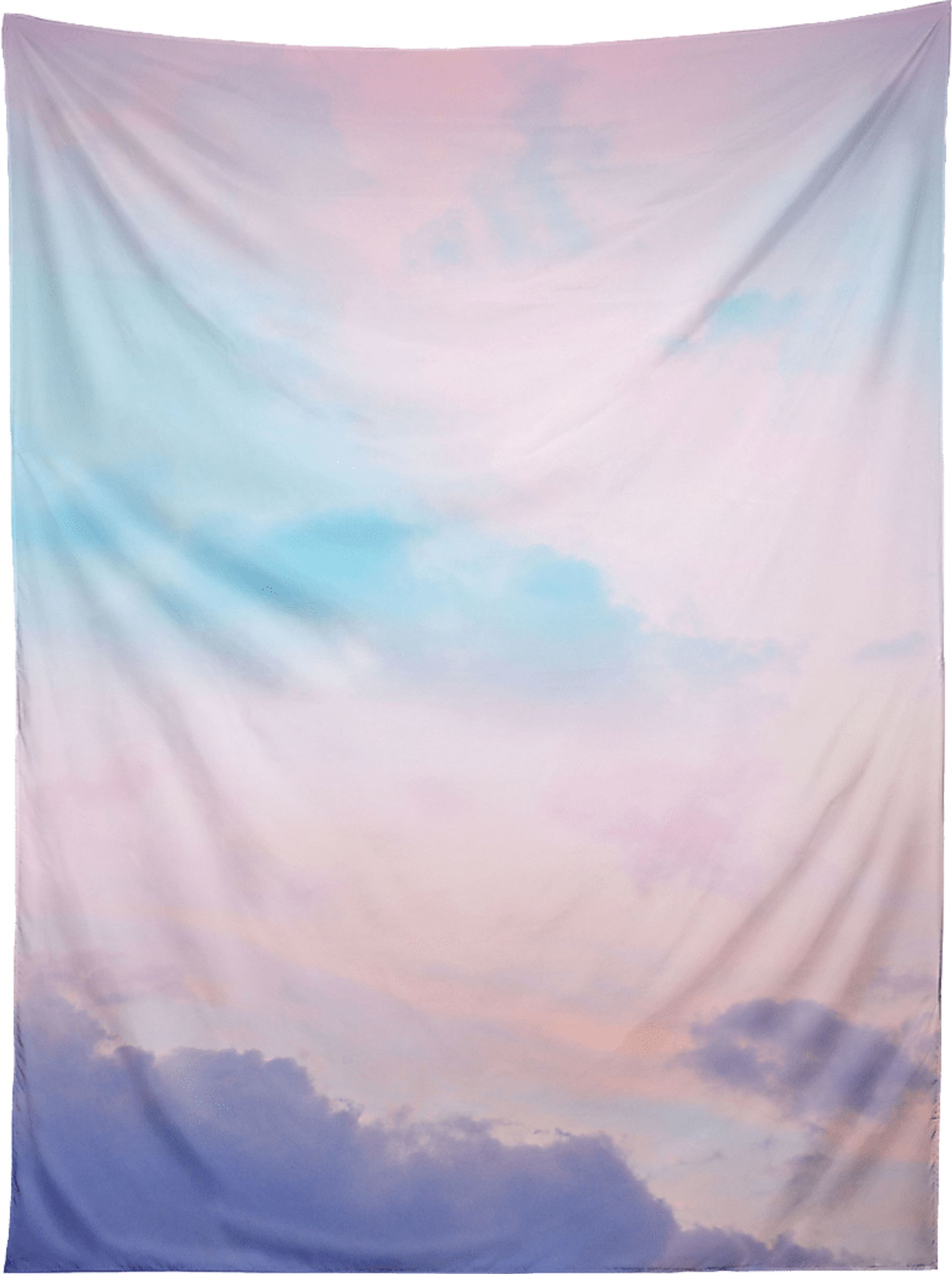 Kids Pastel Clouds Pink Tapestry - Image 1