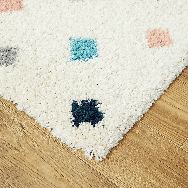 Kids Pastel Diamonds White 7'10 x 10' Rug - Thumbnail - Image 4