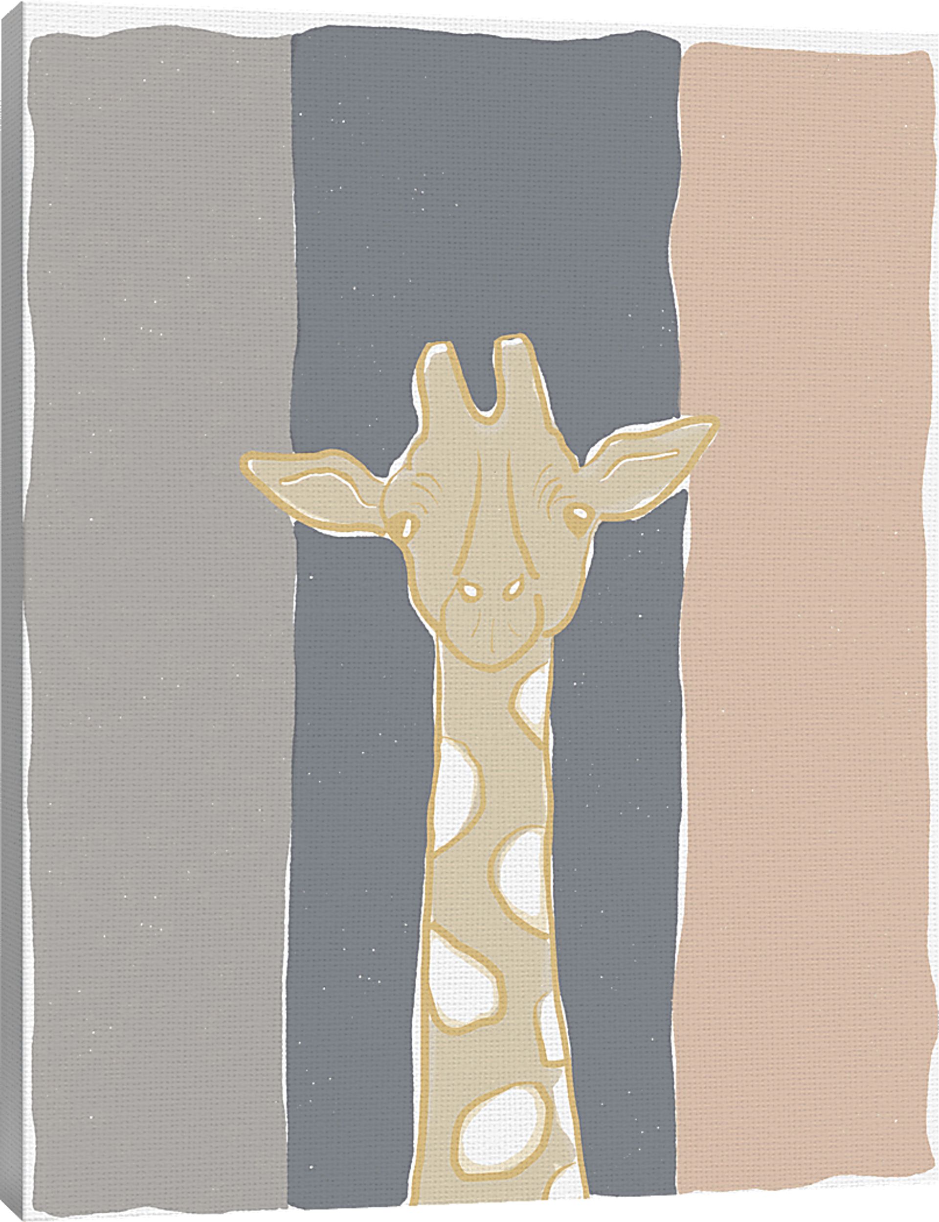 Kids Pastel Giraffe Beige Artwork - Image 4