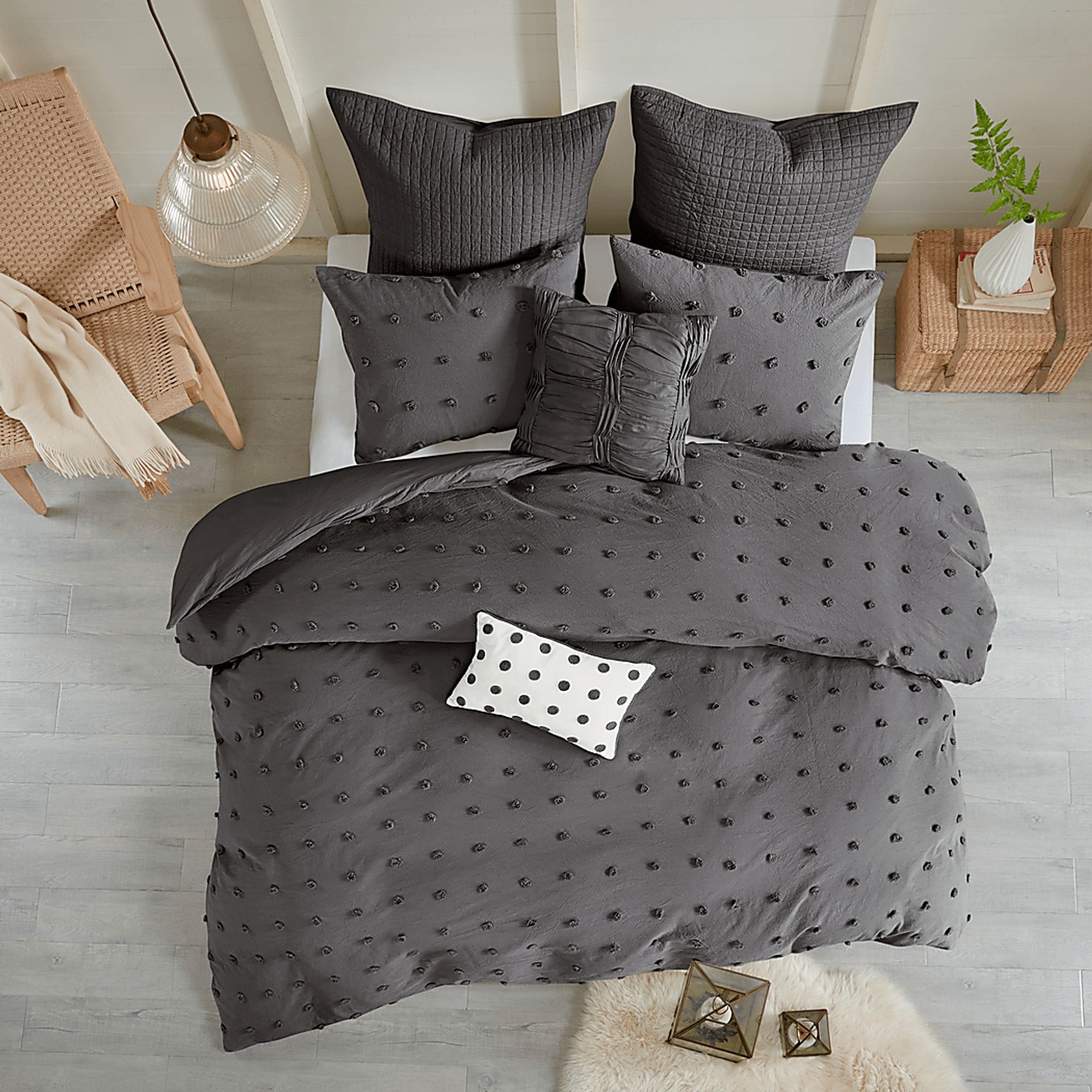 Kids Pastelle Charcoal Twin Comforter Set - Image 3