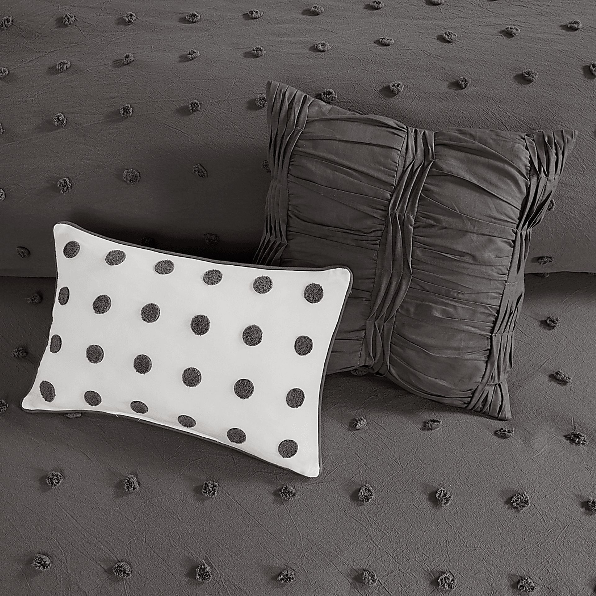 Kids Pastelle Charcoal Twin Comforter Set - Image 7