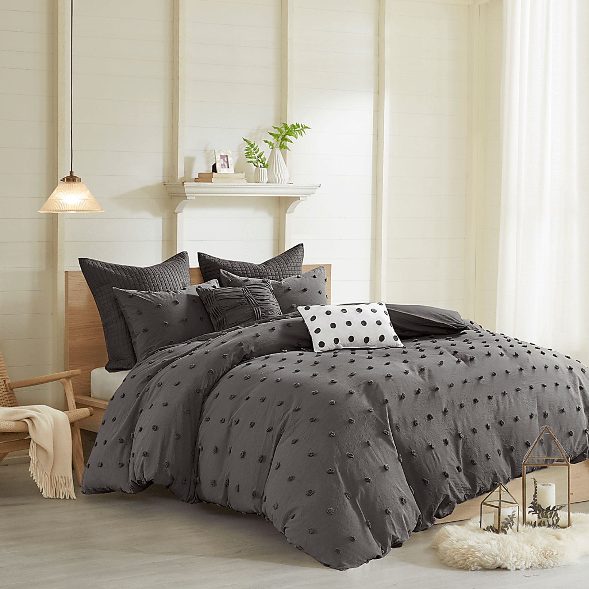 Kids Pastelle Charcoal Twin Comforter Set - Image 1
