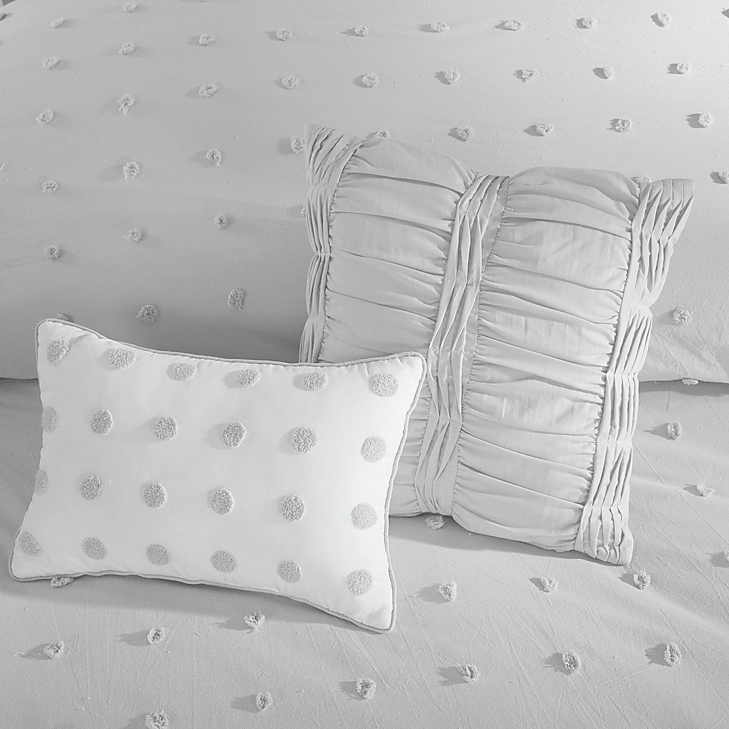 Kids Pastelle Gray Twin Comforter Set - Thumbnail 3