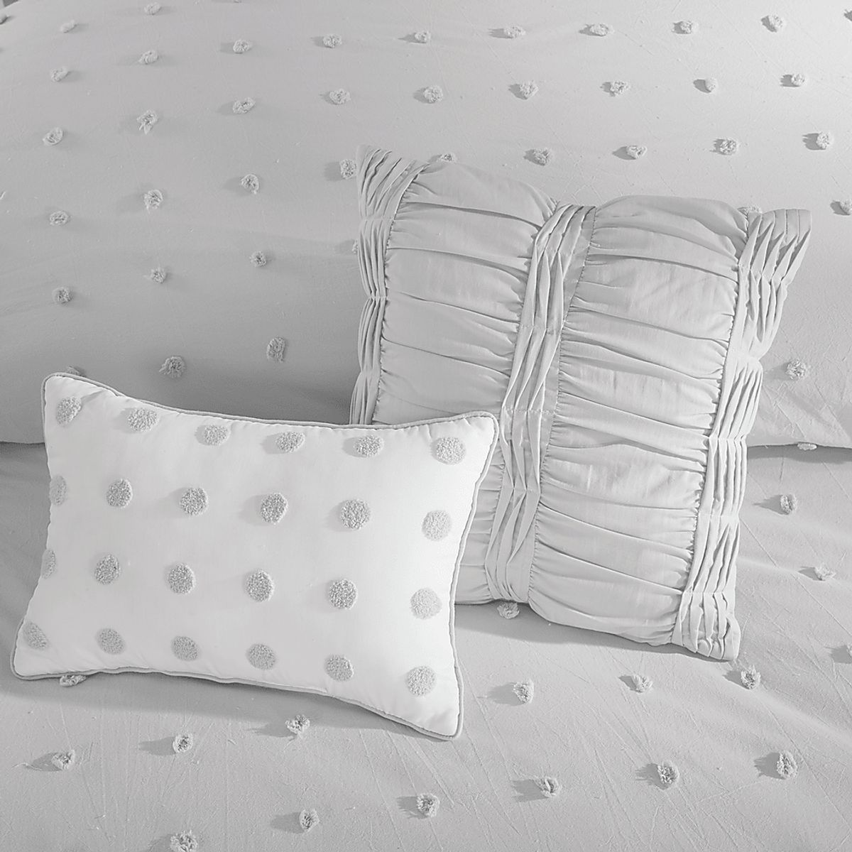 Pastelle Gray Full Comforter Set | Rooms to Go