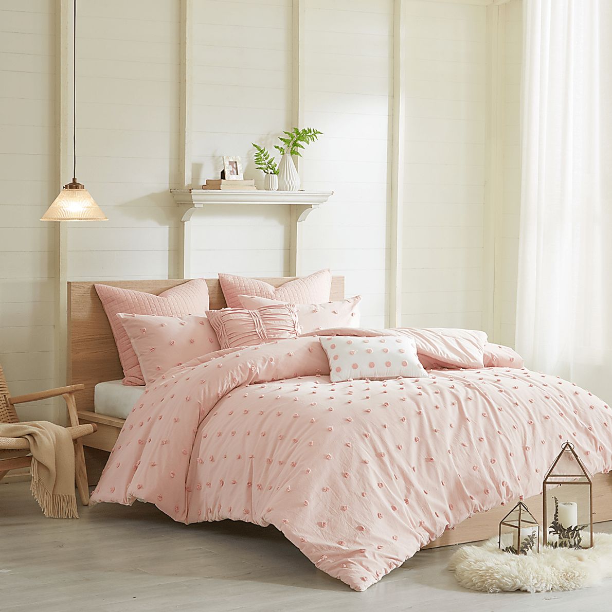 Baby pink twin comforter sale