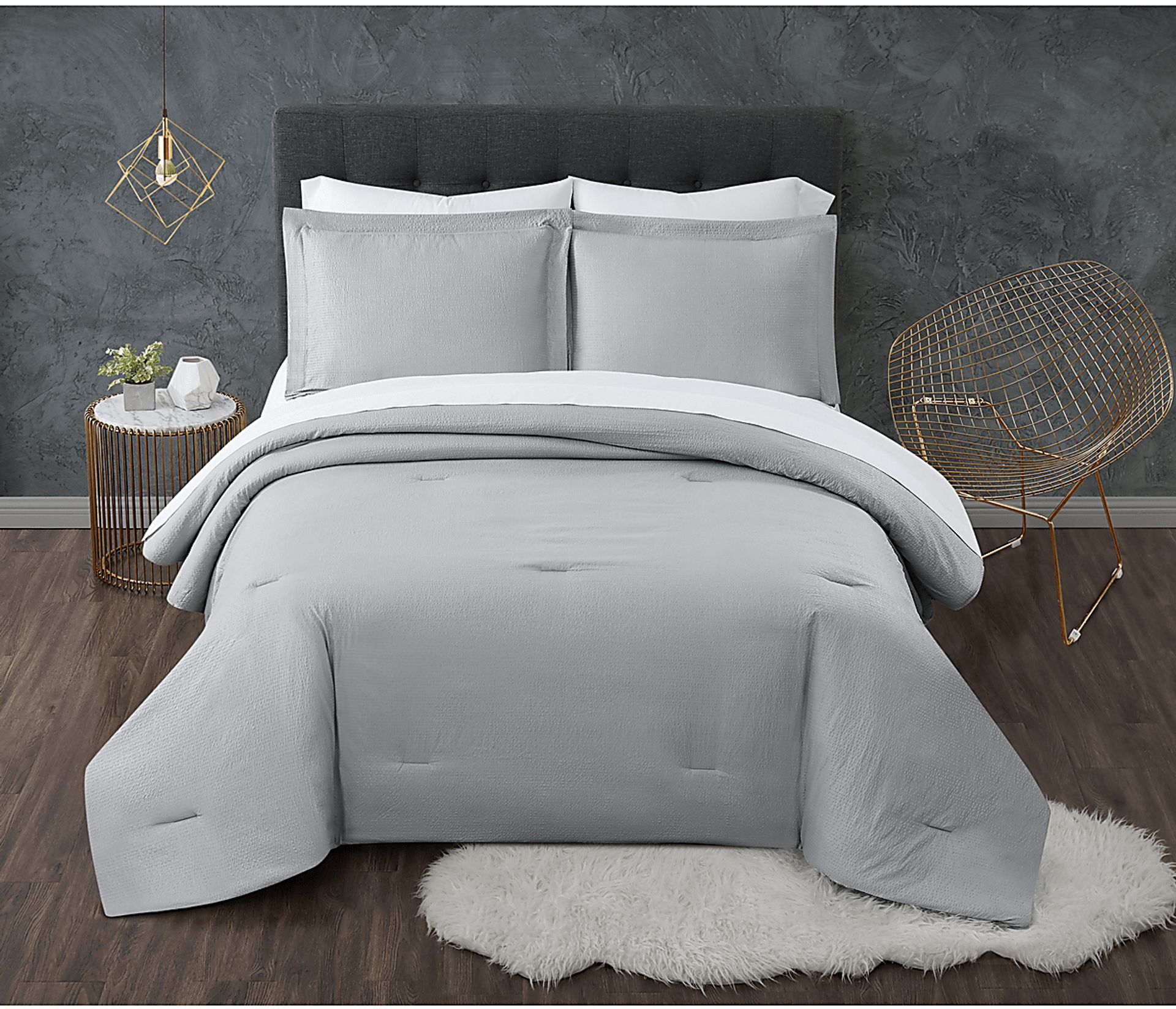 Kids Pasty Fields Gray Twin Comforter Set - Image 1