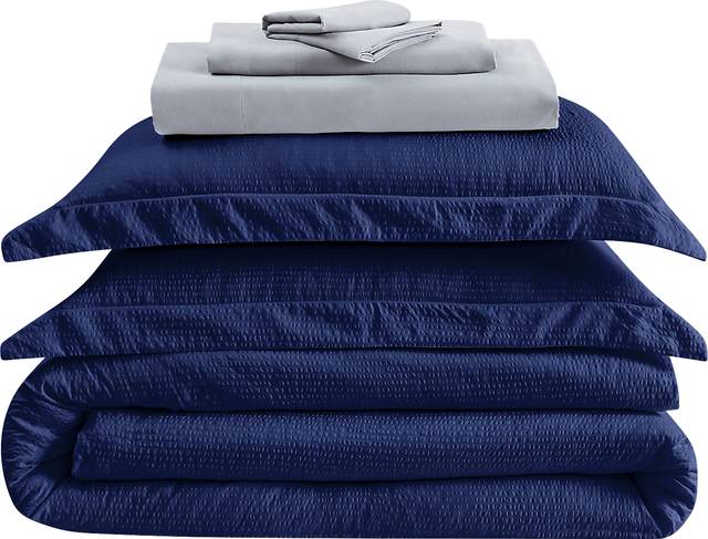 Kids Pasty Fields Navy 7 Pc Full Comforter Set - Thumbnail - Image 2