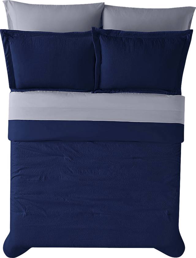 Kids Pasty Fields Navy 7 Pc Full Comforter Set - Thumbnail - Image 4
