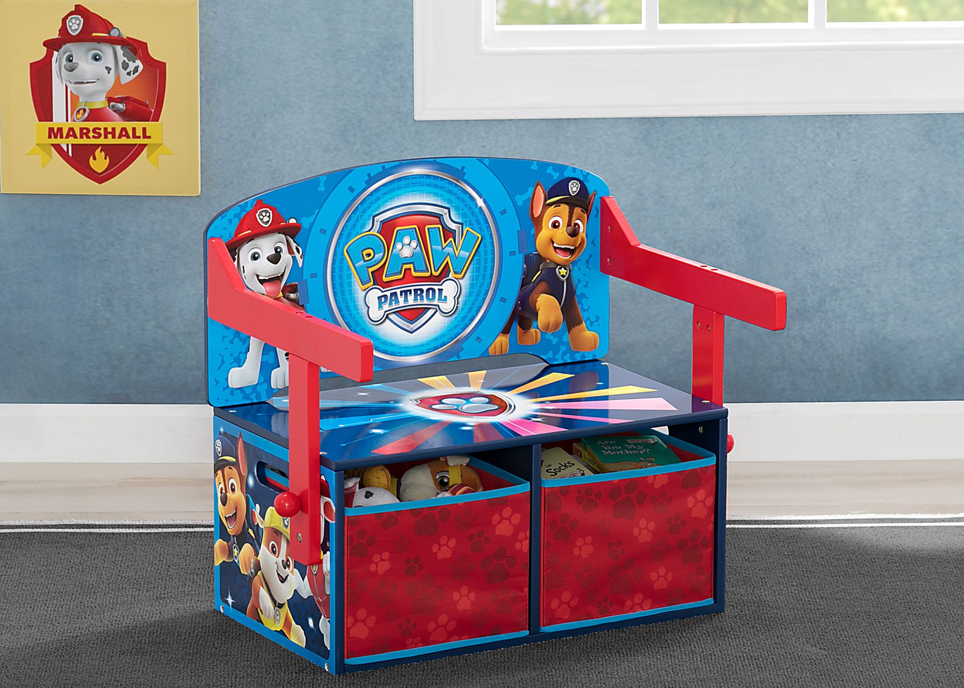 Kids Paw Patrol Blue Convertible Bench - Image 4