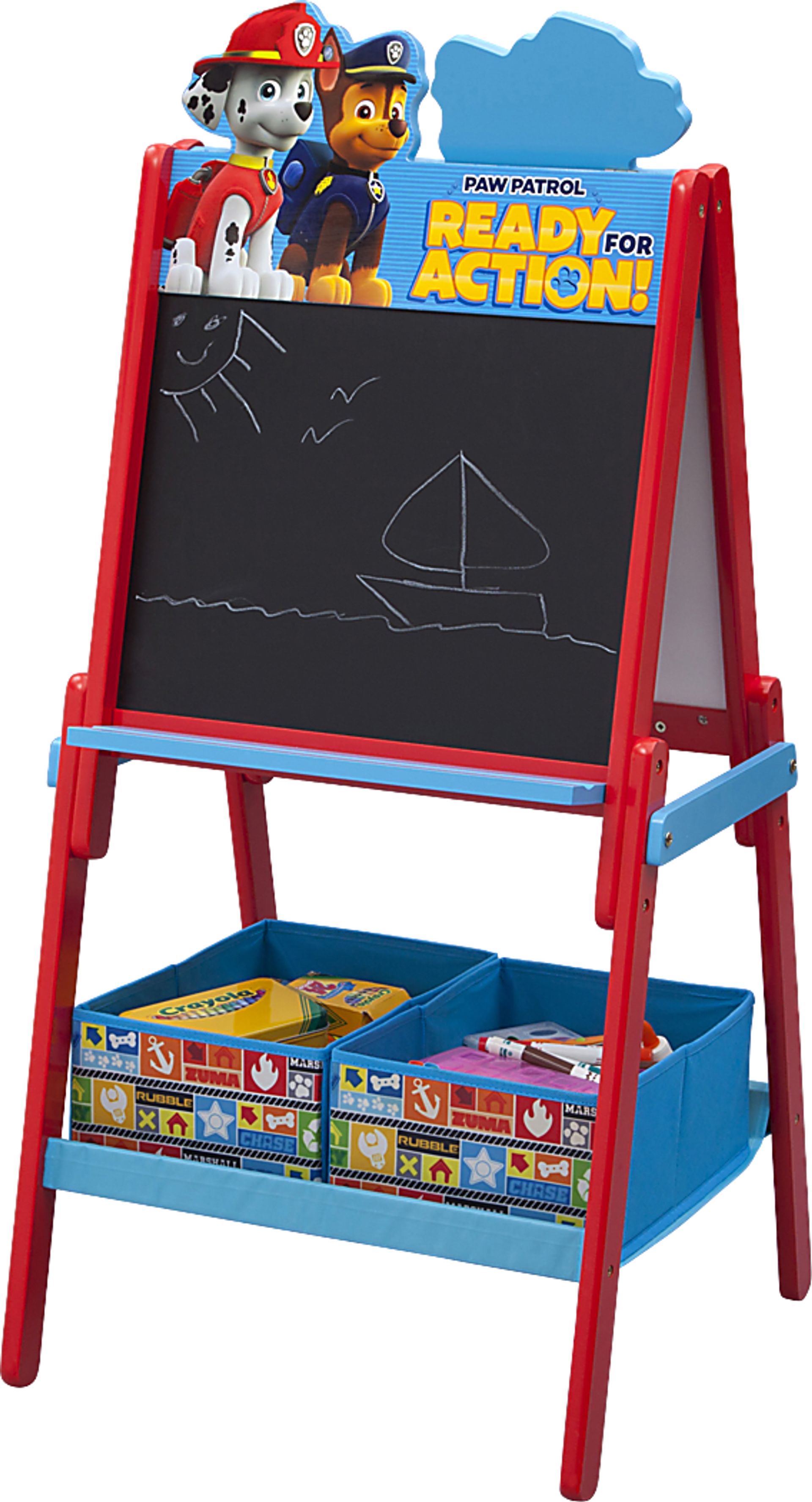 Kids Paw Patrol Blue Easel with Storage - Image 2