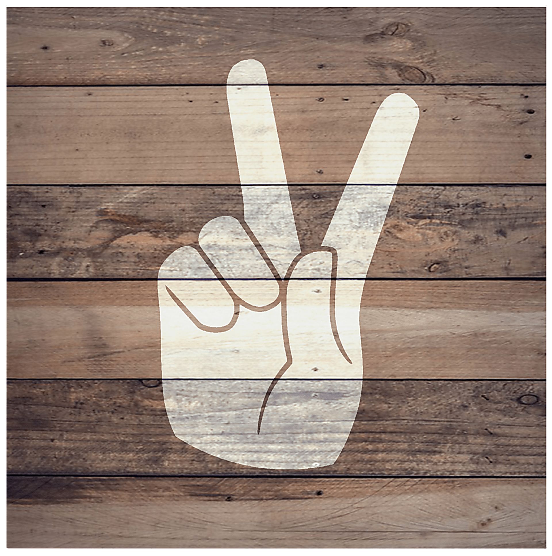 Kids Peace Hand Brown Artwork - Image 1
