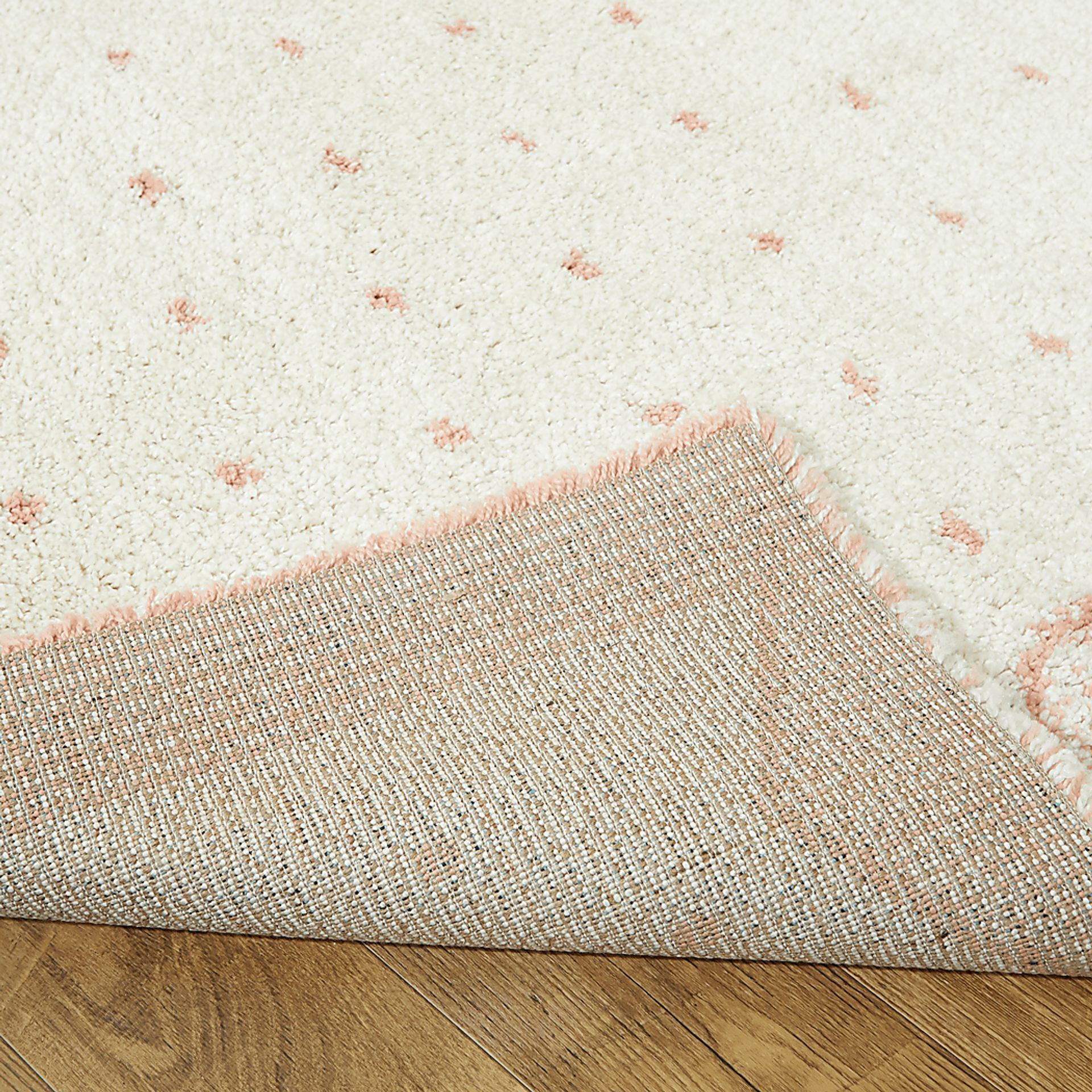Kids Peach Dots Pink 5'3 x 7' Rug - Image 3