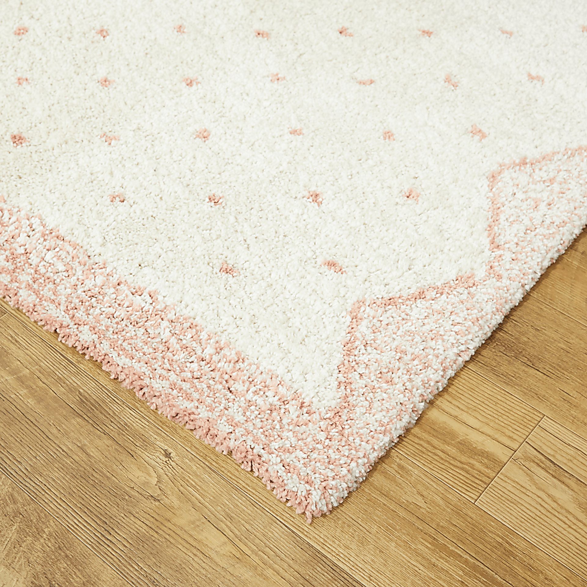 Kids Peach Dots Pink 5'3 x 7' Rug - Image 4