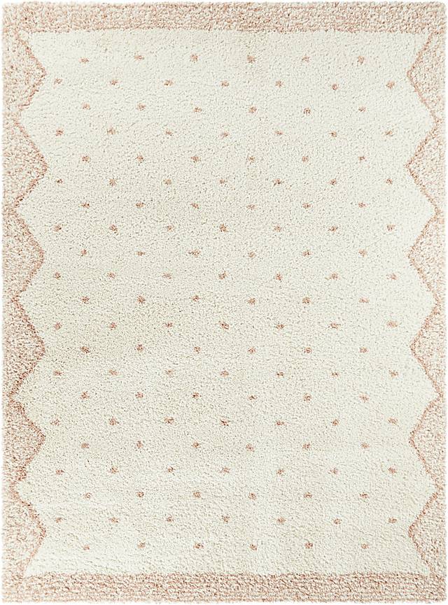 Kids Peach Dots Pink 5'3 x 7' Rug - Thumbnail - Image 1