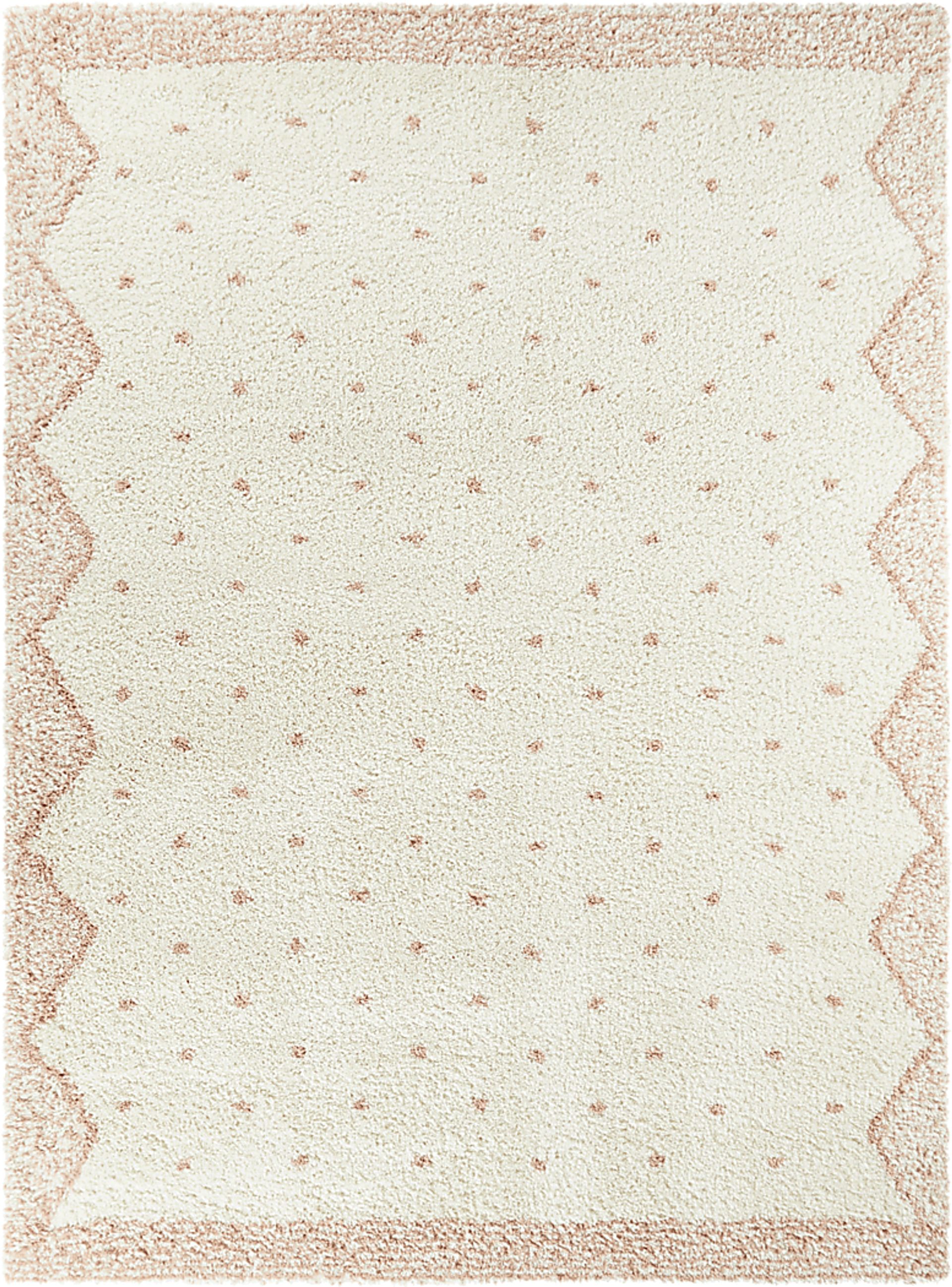Kids Peach Dots Pink 5'3 x 7' Rug - Image 1