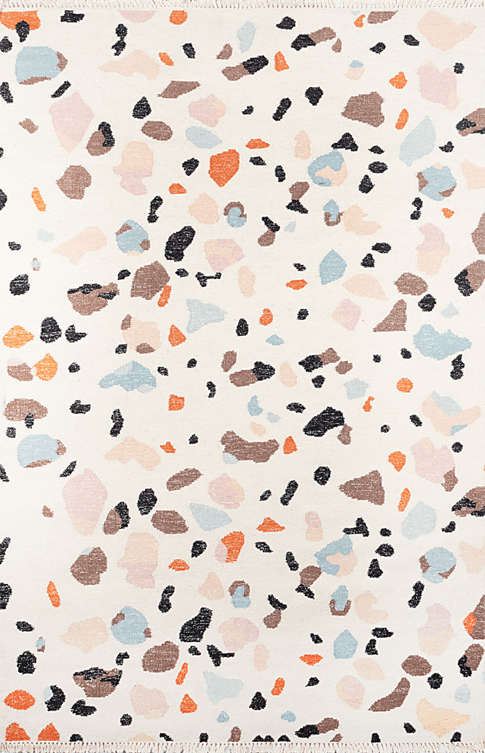 Kids Pebble Patch Ivory 5' x 7'6 Rug - Image 1