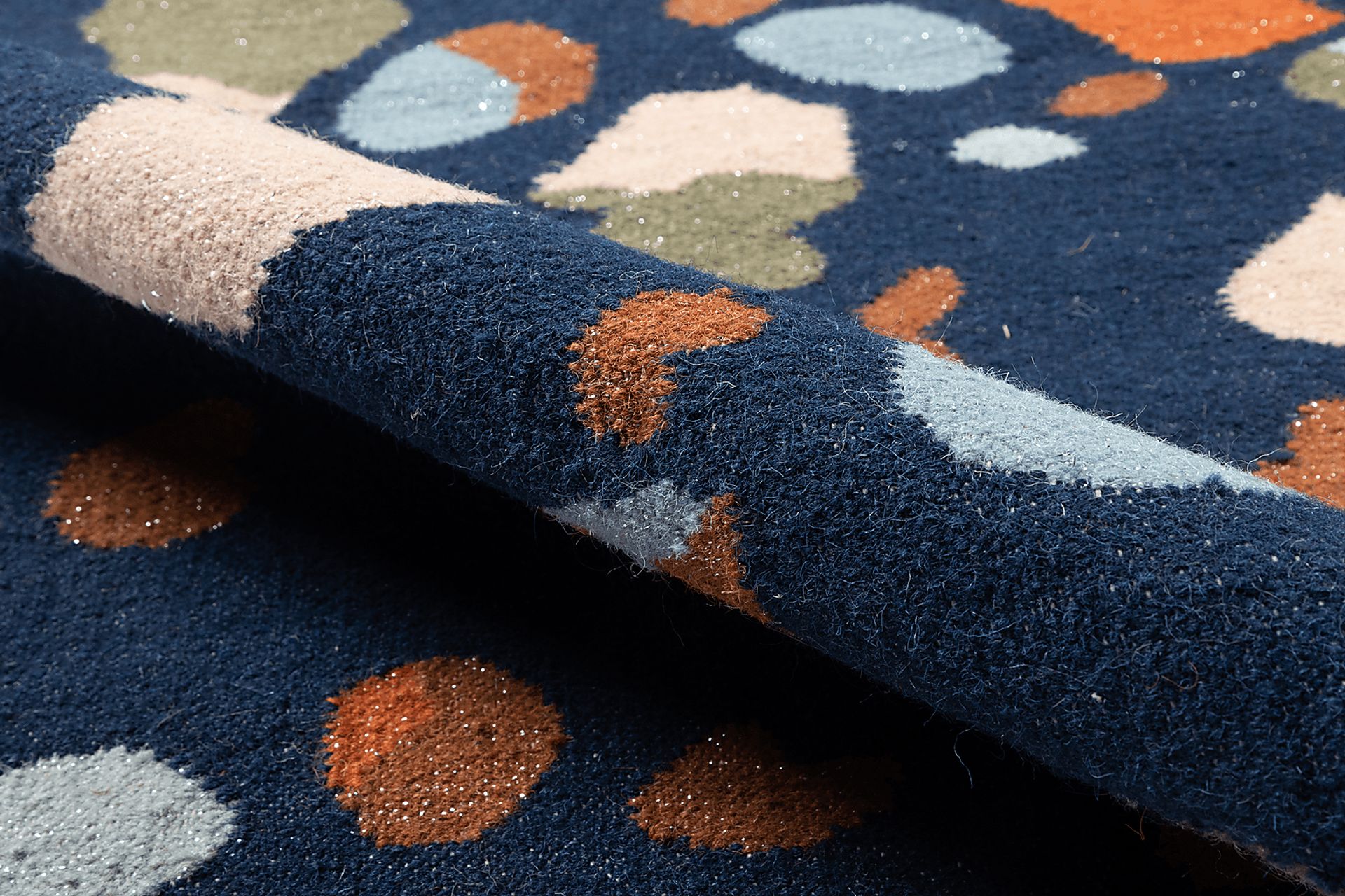 Kids Pebble Patch Navy 3'6 x 5'6 Rug - Image 4