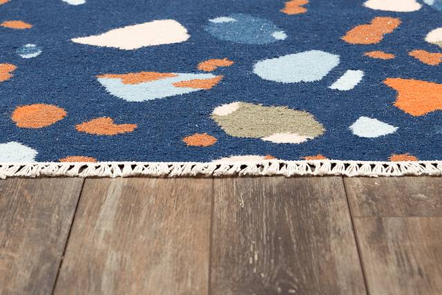 Kids Pebble Patch Navy 5' x 7'6 Rug - Thumbnail - Image 3