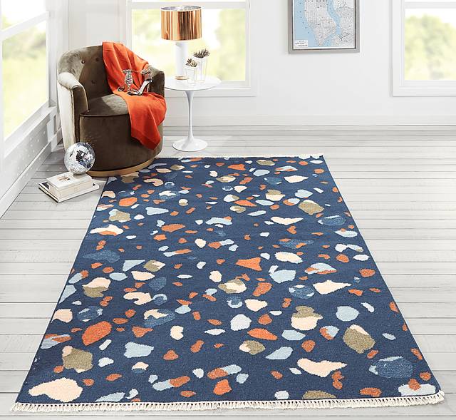 Kids Pebble Patch Navy 5' x 7'6 Rug - Thumbnail - Image 6