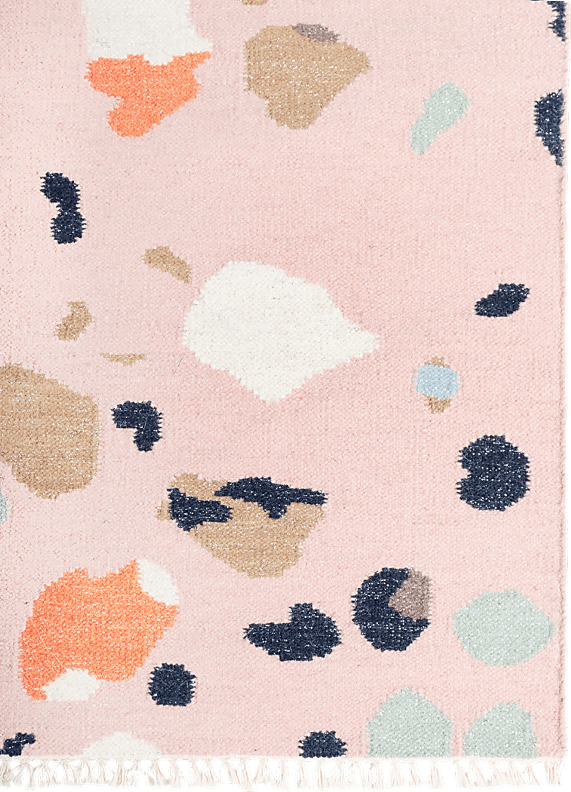 Kids Pebble Patch Pink 3'6 x 5'6 Rug - Image 2
