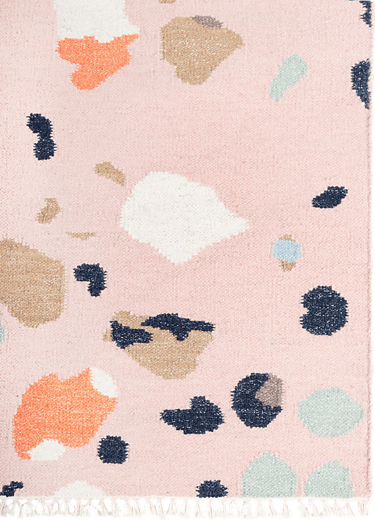 Pebble Patch Pink Wool Fabric Rug | Rooms to Go