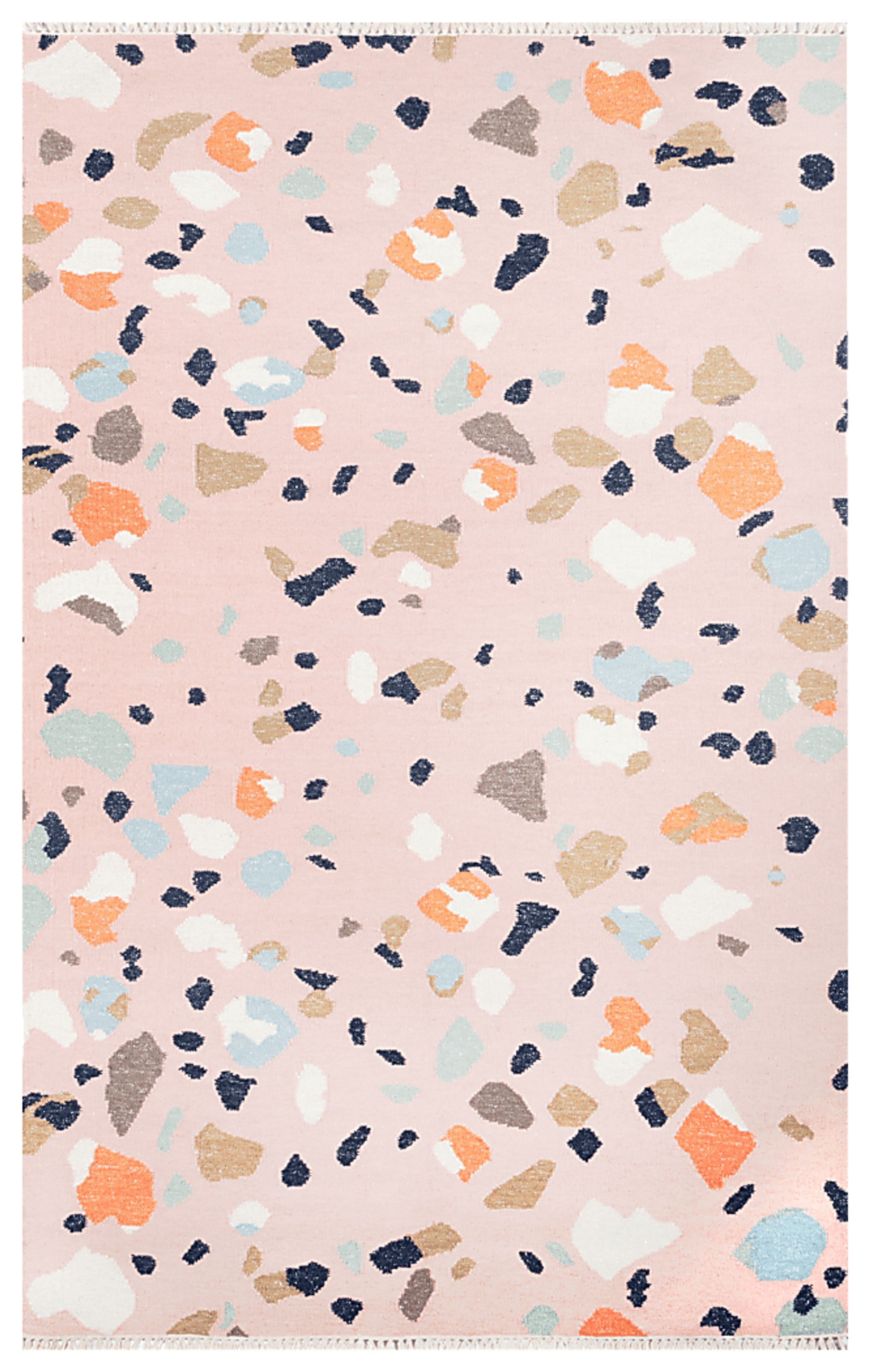 Kids Pebble Patch Pink 3'6 x 5'6 Rug - Image 1