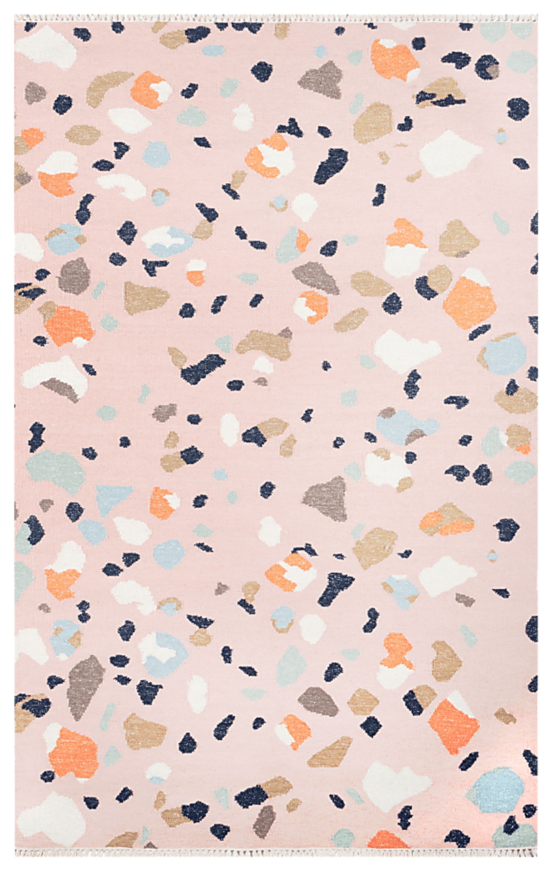 Kids Pebble Patch Pink 5' x 7'6 Rug - Image 1