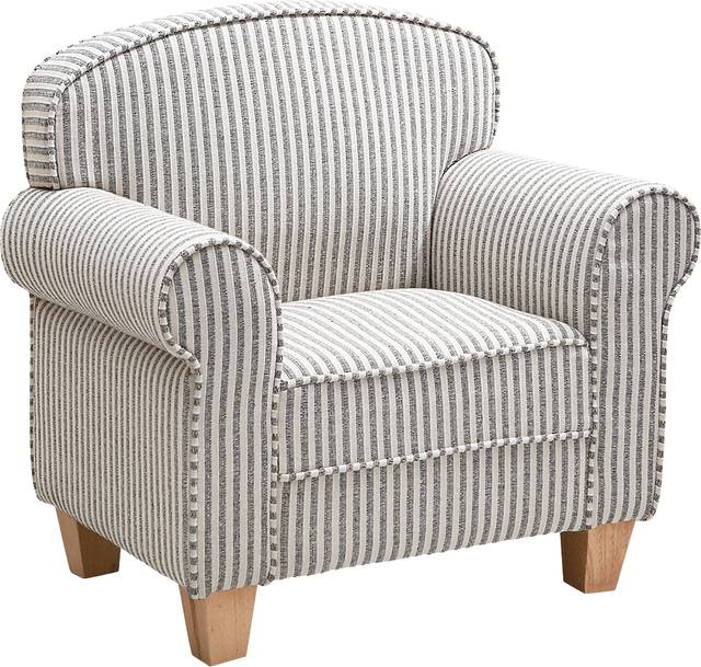 Kids Peloli Gray/White Accent Chair - Thumbnail - Image 1