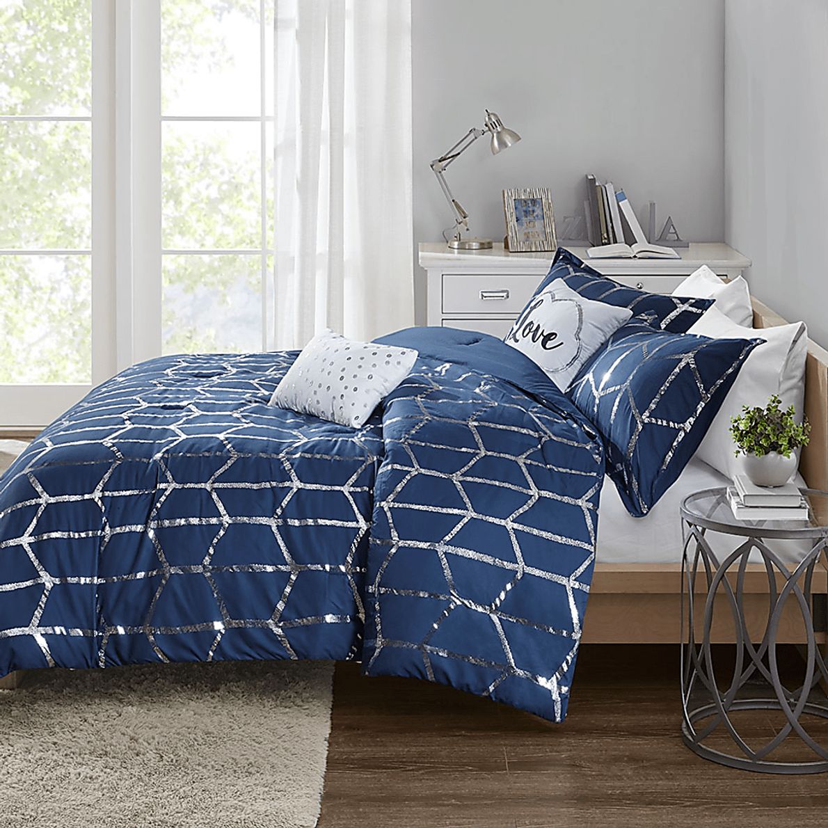 Kids Penmare Navy 4 Pc Twin Comforter Set