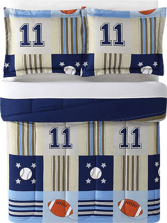 Kids Perfect Score Blue Twin Comforter Set - Thumbnail - Image 4
