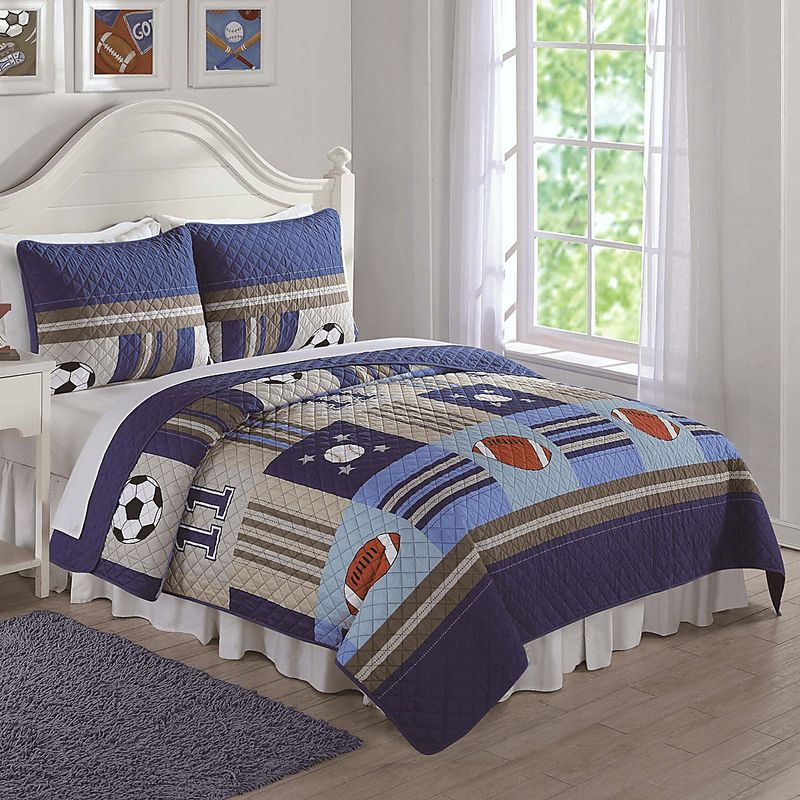 Kids Perfect Score Blue Twin Comforter Set
