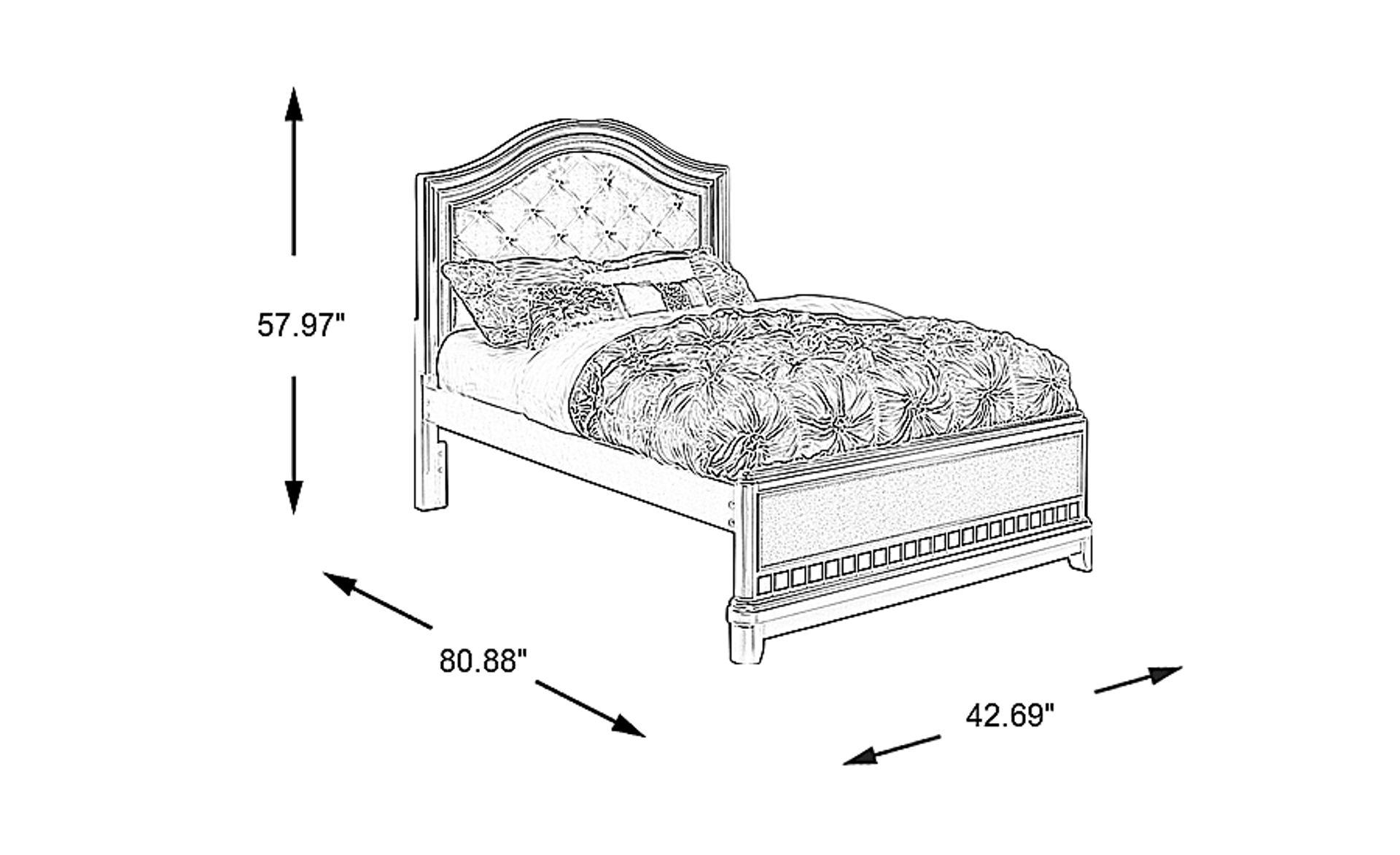 Dimension Image. Please refer to the Dimension Tab on this page for dimension details.