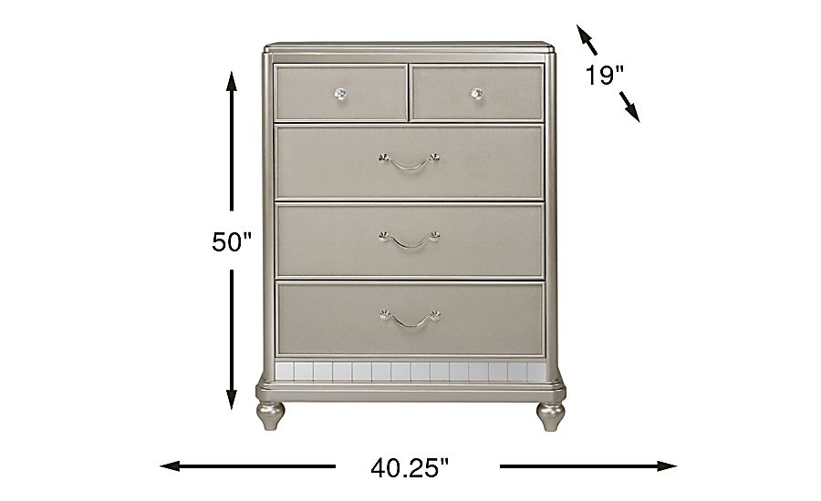 rooms to go silver dresser Starlet Lane Silver Gray Dresser