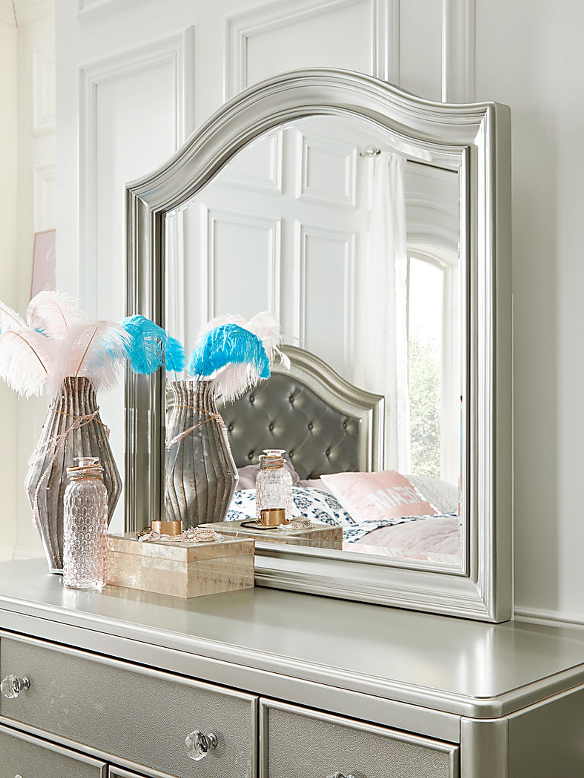 Kids Petit Paris Silver Dresser & Mirror Set - Image 2