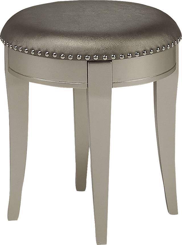 Kids Petit Paris Silver Vanity Stool - Thumbnail - Image 1