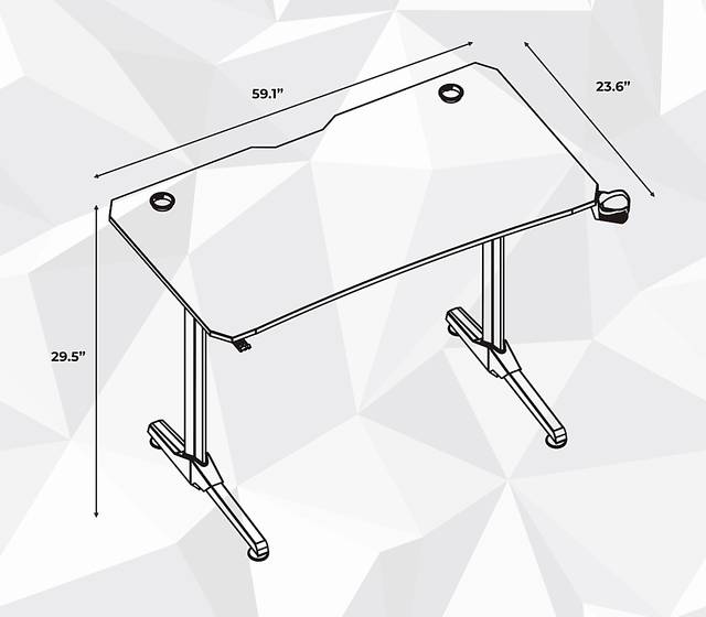 Kids Phylson Black/Gray Gaming Desk - Thumbnail - Image 11